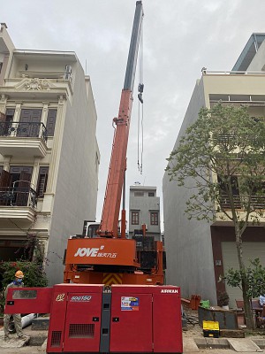 Ép cọc ly tâm cho nhà dân ở thành phố Hải Dương